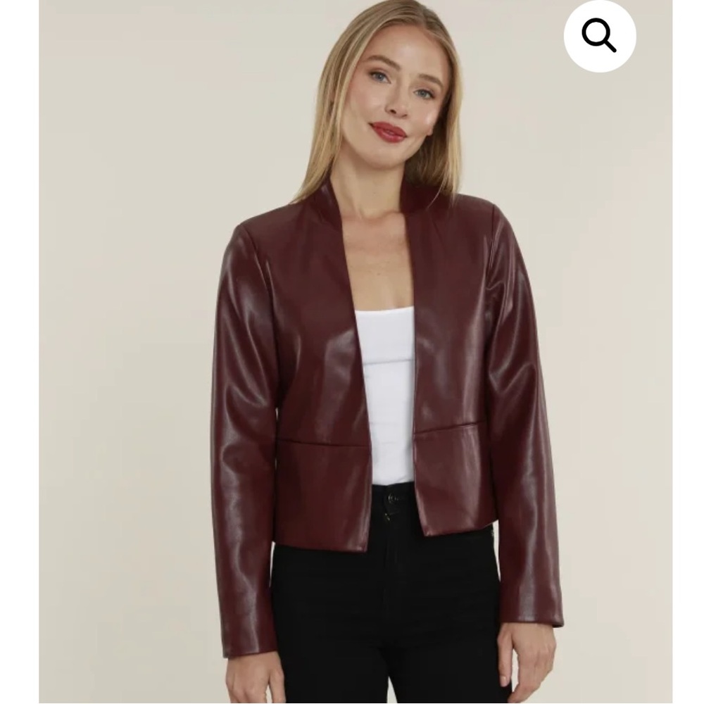 NWT Dolce Cabo Tailored Faux Leather Jacket